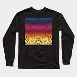 Optical Illusion Linear Gradient (Clear/White) Long Sleeve T-Shirt